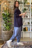 Charli Honeycomb Oversized Turtle Knit Navy /16=